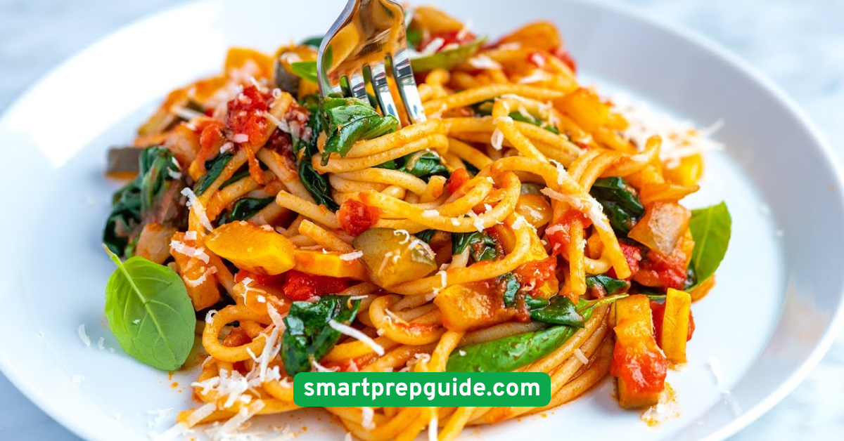 Whole Wheat Pasta with Veggie Marinara