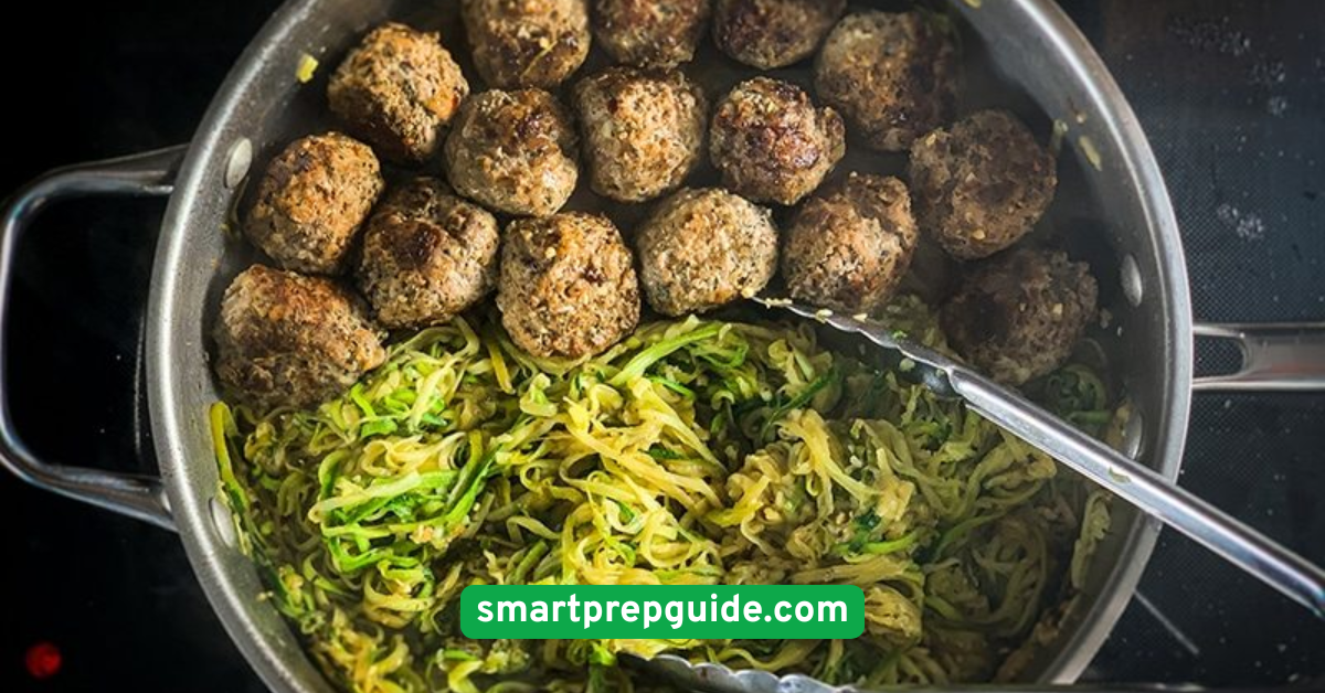 Turkey Meatballs and Zoodles