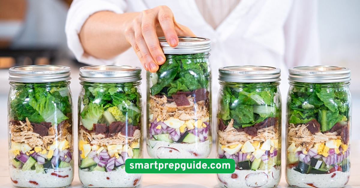 Mason Jar Greek Salads