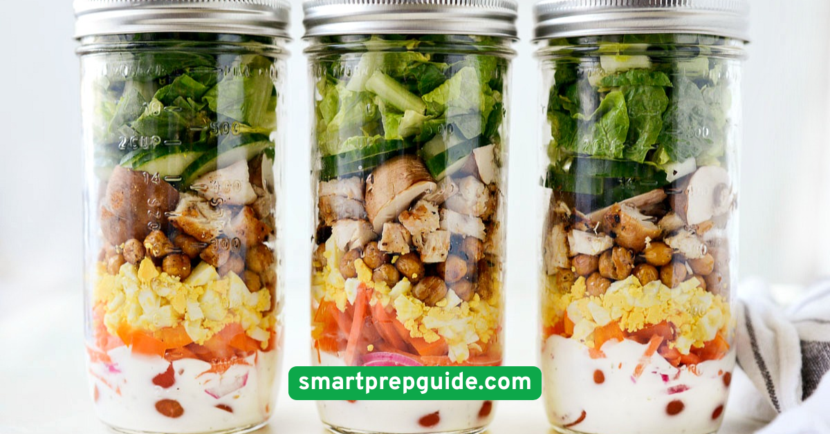 Mason Jar Greek Salads