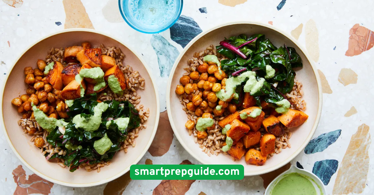 Baked Sweet Potato & Chickpea Bowls